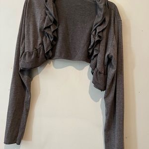 OVS grey LS shrug made in Italy. Size Large EUC